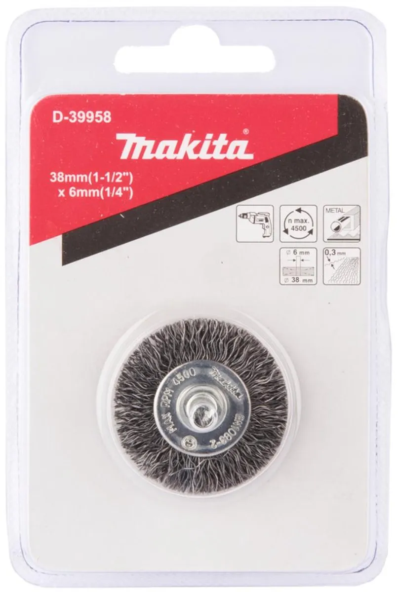 Makita D-39958 Vlakborstel 6x38mm