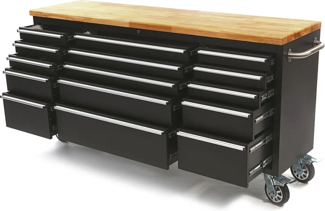 HBM Machines Gereedschapswagen 182cm - 15 Lades - Zwart