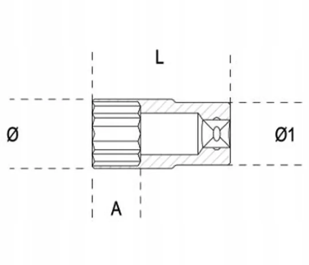 Beta 12-kant dop 9/16" - 1 Stuk - afbeelding 2 van 3