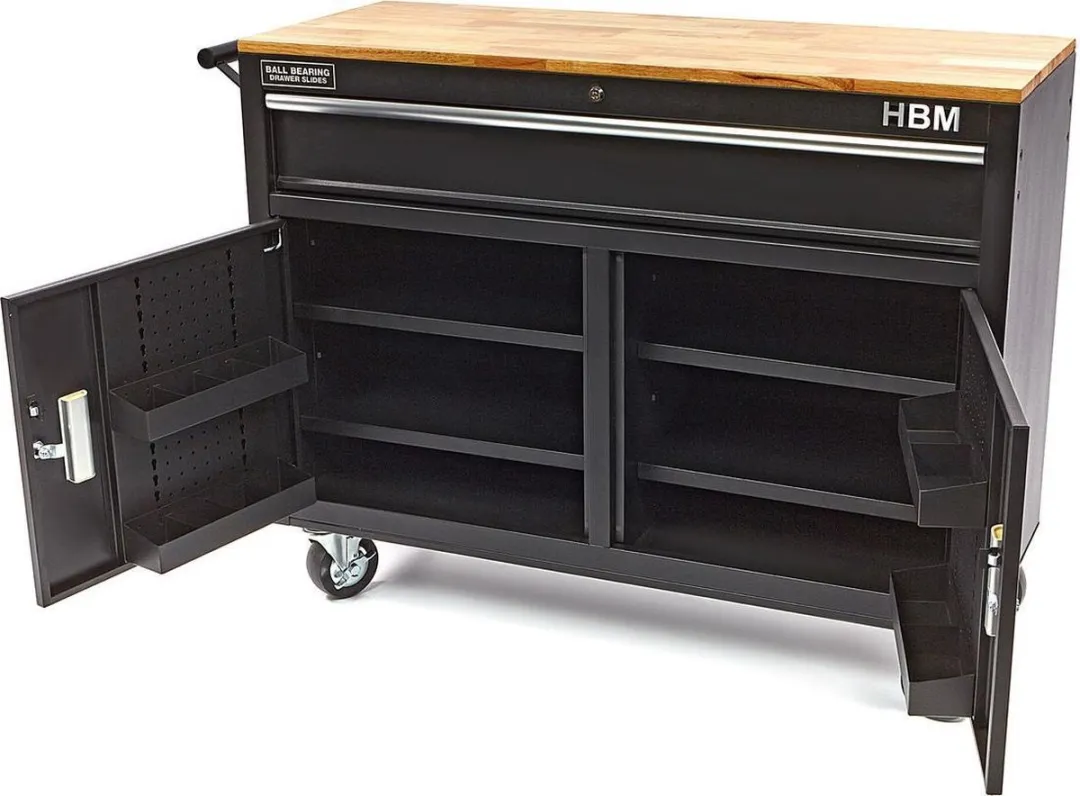 HBM Machines Verrijdbare Gereedschapswagen 117cm - 1 Lade - Zwart
