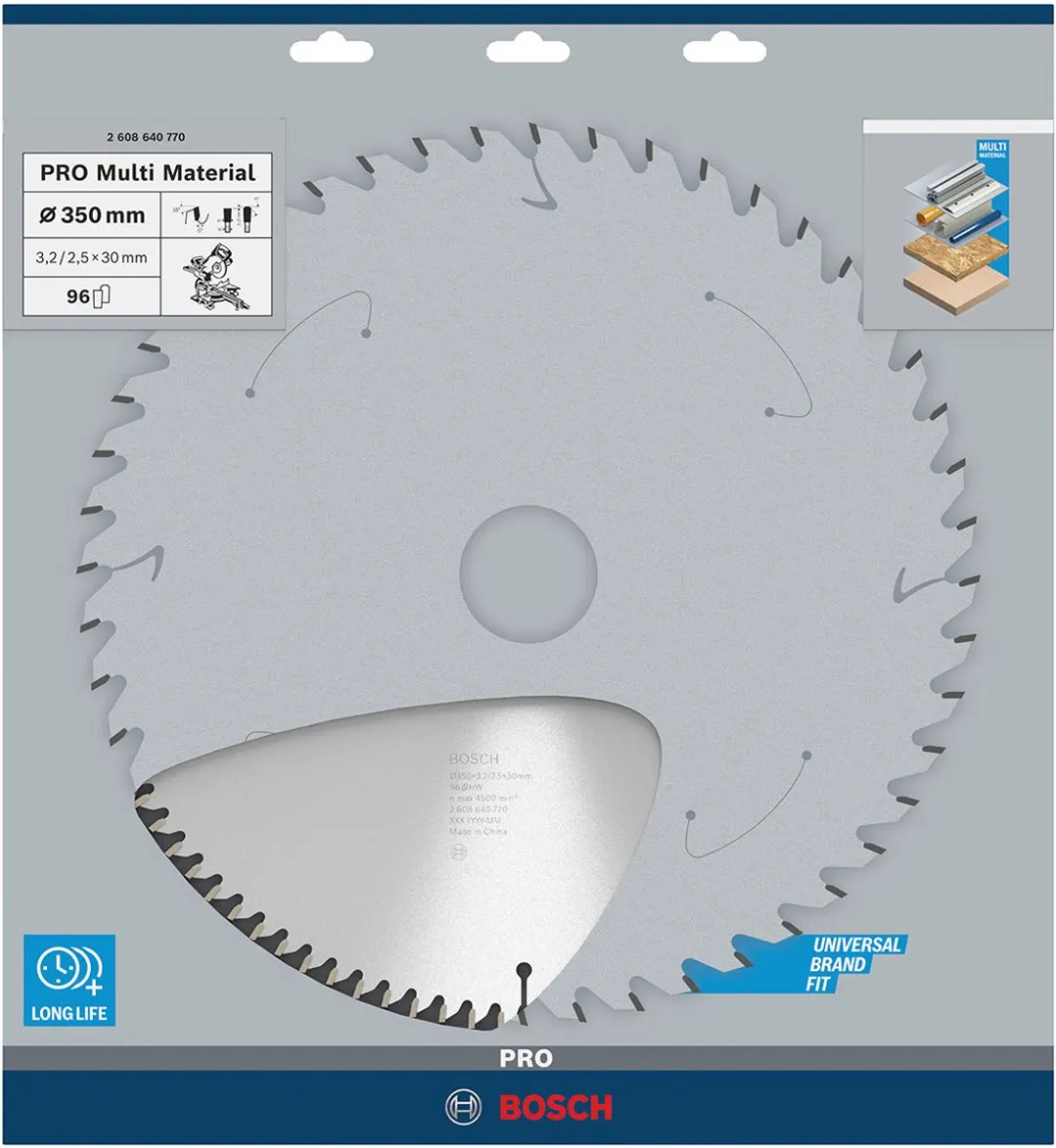 Bosch Professional Cirkelzaagblad CIRKZB MULTI K/V & T 350mm - 96T