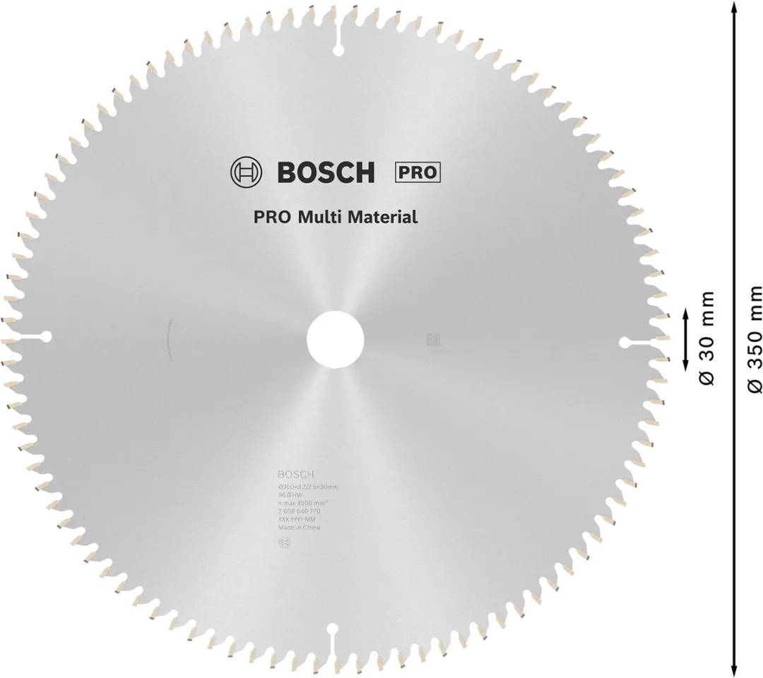Bosch Professional Cirkelzaagblad CIRKZB MULTI K/V & T 350mm - 96T