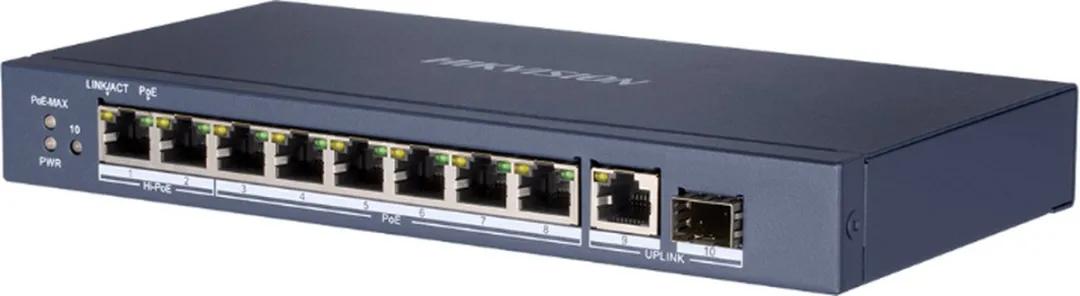Hikvision DS-3E0510HP-E Smart POE Switch 8 Poort