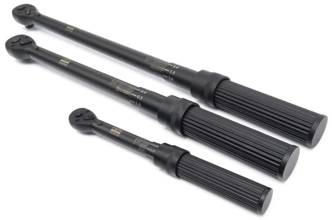 HBM Momentsleutelset 3-delig 5-330Nm - 1/4" & 3/8" - Zwart