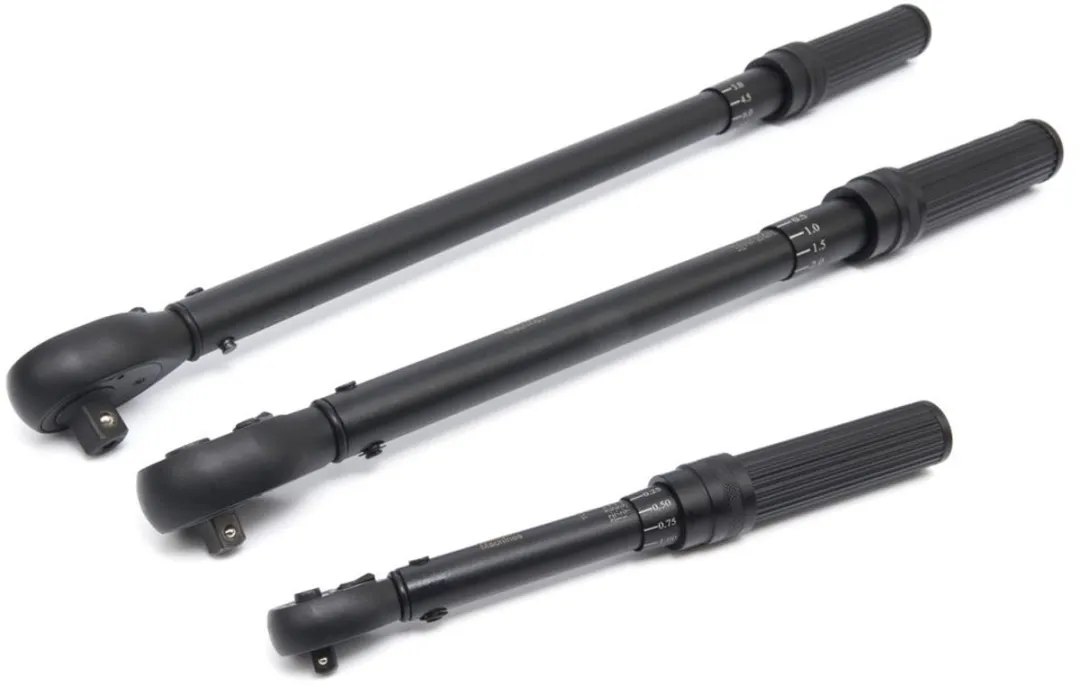 HBM Momentsleutelset 3-delig 5-330Nm - 1/4" & 3/8" - Zwart