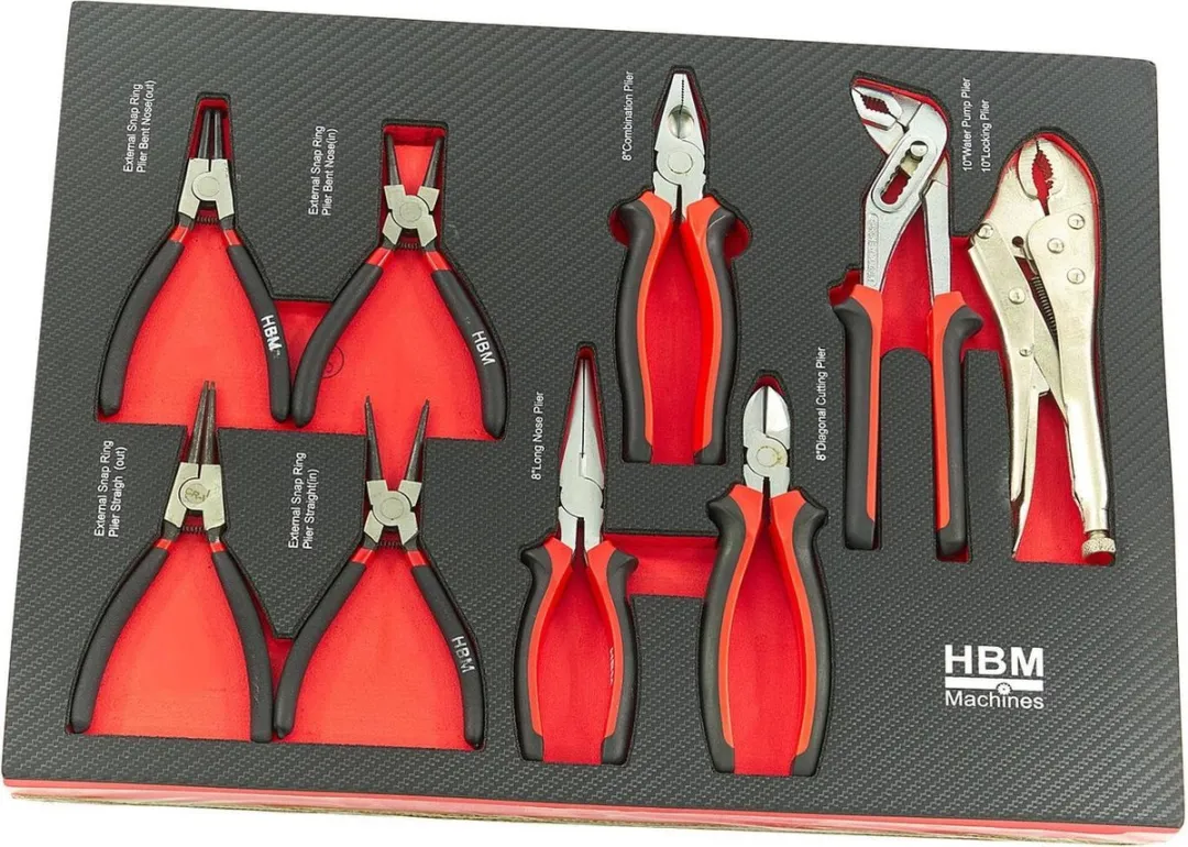 HBM Machines 154-delige Gereedschapsvulling - Rood/Zwart