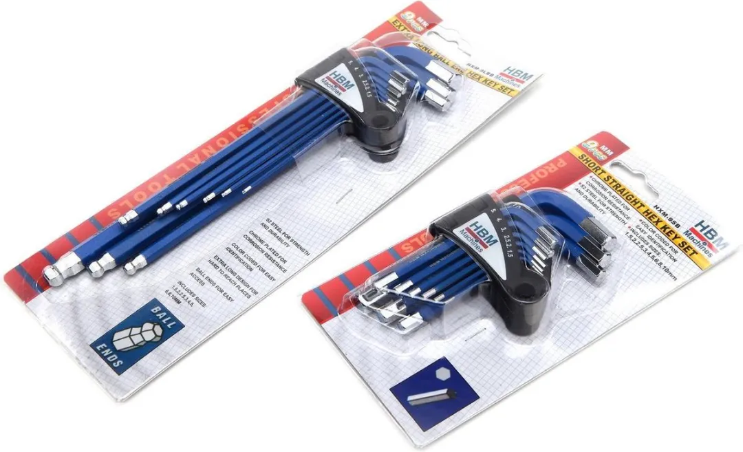 HBM Metrische Inbussleutel Set 1-9 Stuks - Blauw