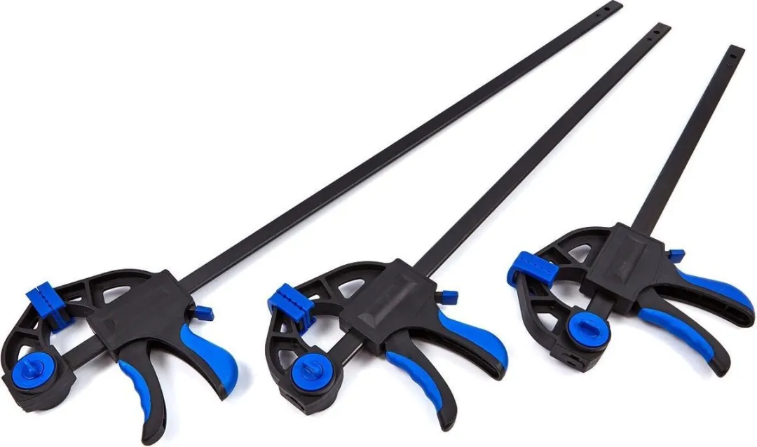HBM Lijmklem 610mm 1-Hands Bediening - 2 Stuks - Blauw