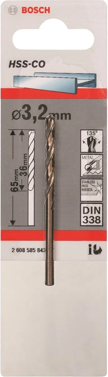 Bosch Metaalboren HSS-Co 3,2mm