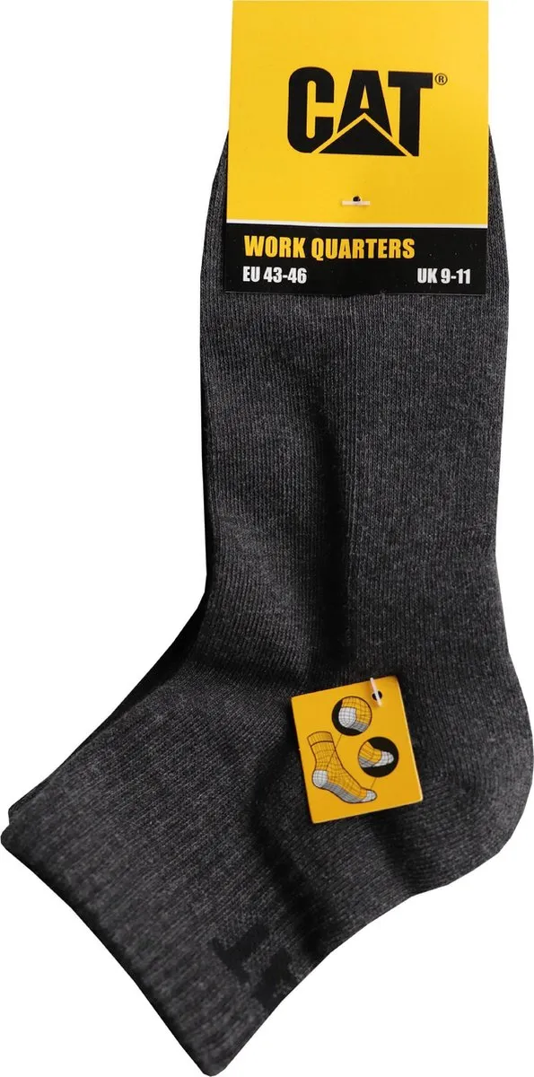 Caterpillar Quarter Werksokken 3 Paar - Grijs - 43-46