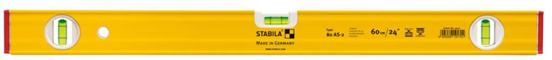 Stabila Waterpas 80AS-2 200cm - 3 Libellen - Geel