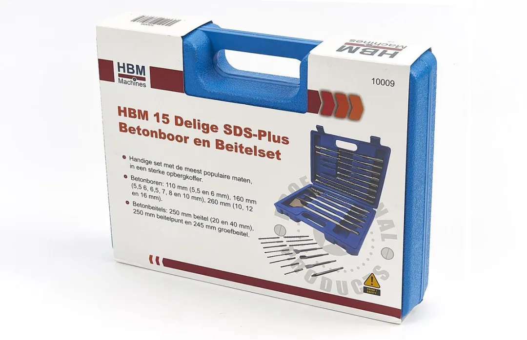 HBM SDS-Plus Betonboor & Beitelset 15-delig