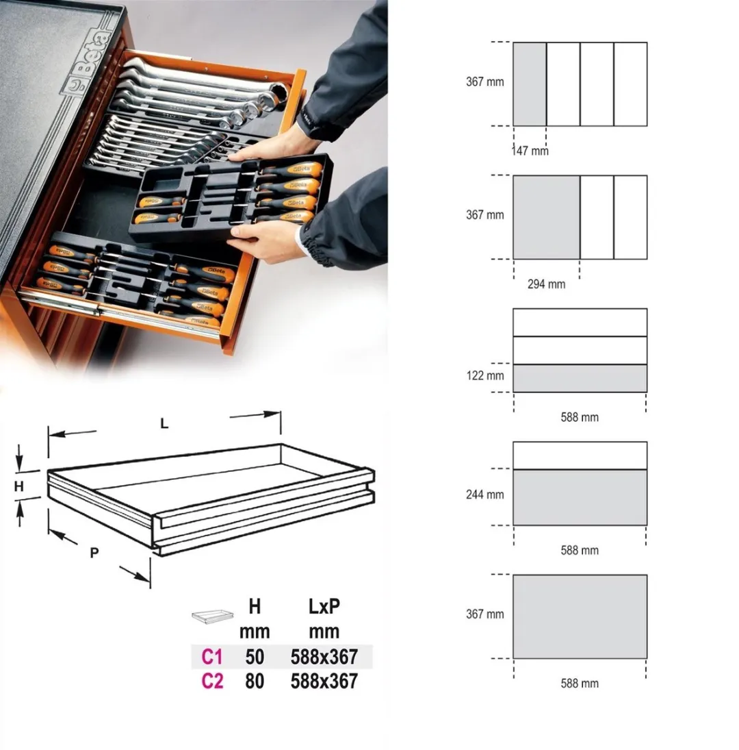 Beta Schroevendraaierset PH1-PH4 T173 - 4 Stuks