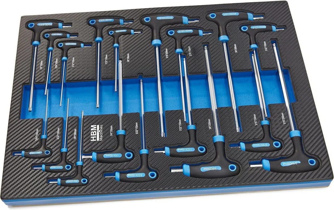 HBM T-Grepen 18-delig Carbon Foam