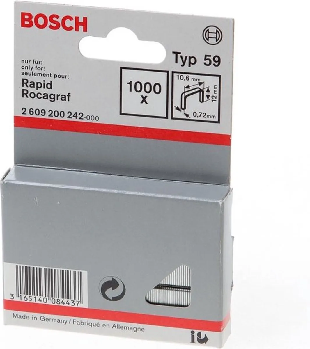 Bosch Nieten 10,6 x 0,72 x 12mm - 1000 Stuks