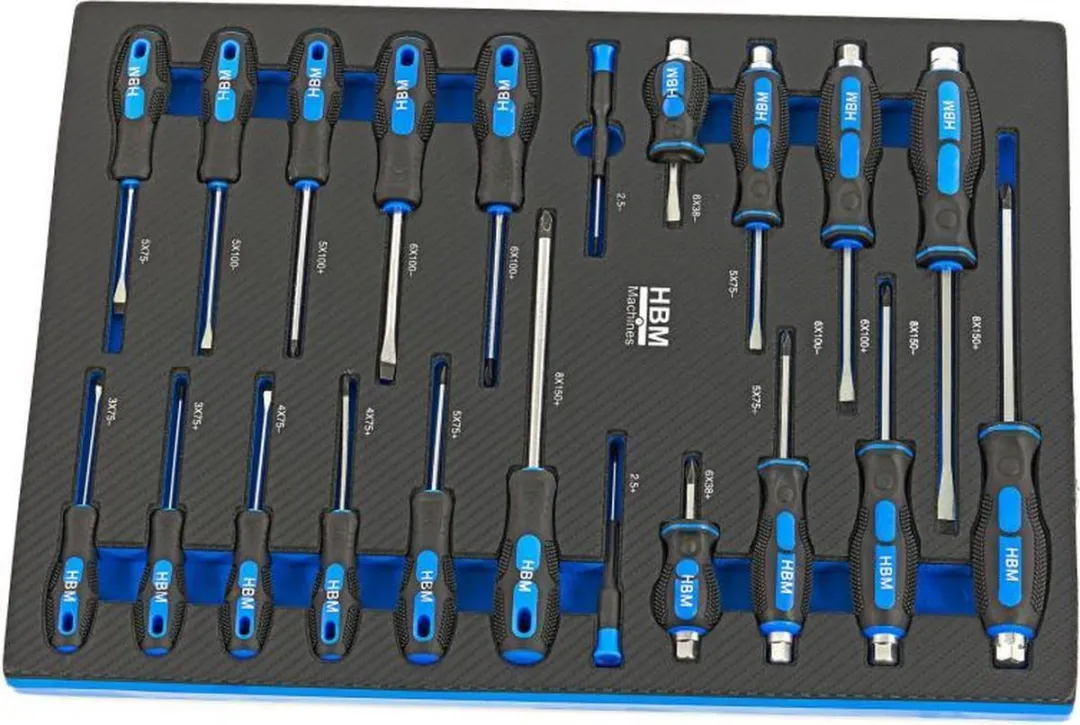 HBM Machines Premium Gereedschapsvulling 262-delig - Blauw/Zwart