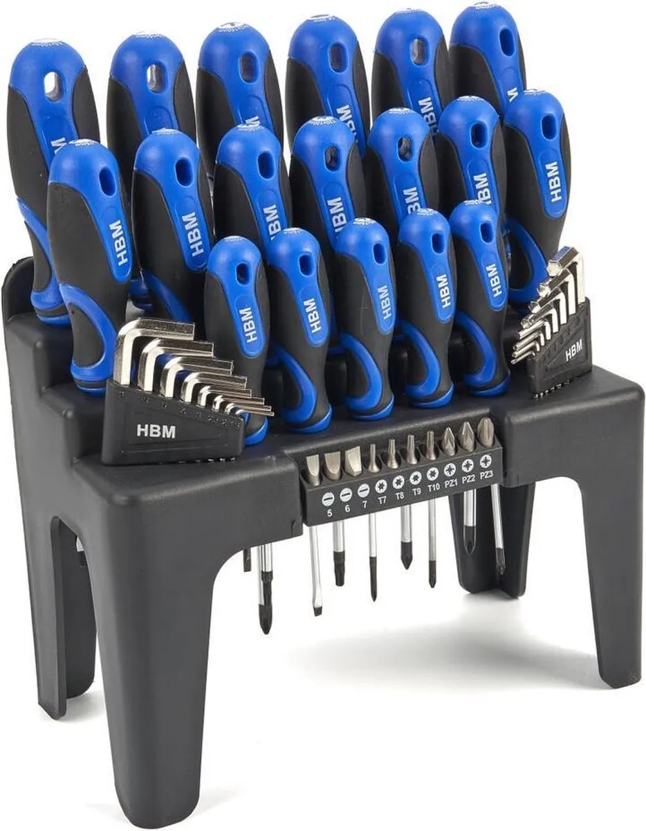 HBM Profi 44-delig Soft Grip Schroevendraaierset - 44 Stuks