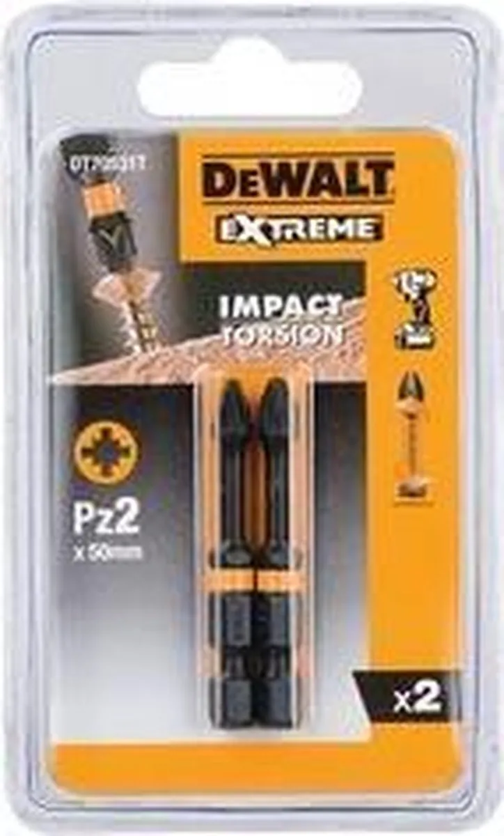 DeWalt DT70531T Pz2 Extreme Impact Torsion Schroefbits 50mm