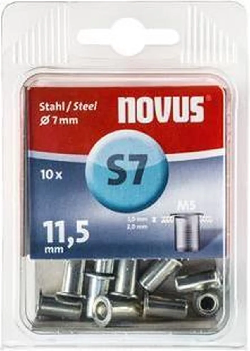 Novus Blindklinkmoer M5 X 11,5mm