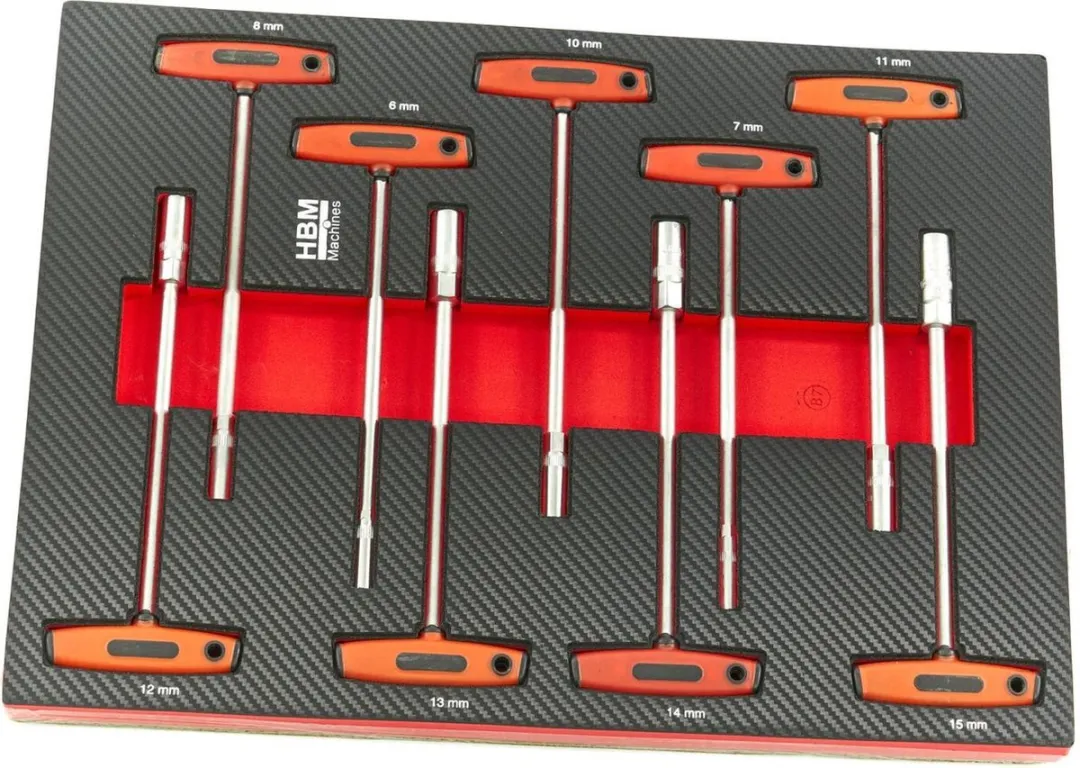 HBM Machines 262-delige Premium Gereedschapsvulling - Rood/Zwart