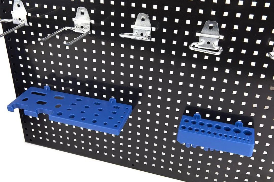 HBM 34-delige Stalen Gereedschapswand - 34 Stuks - Zwart/Blauw