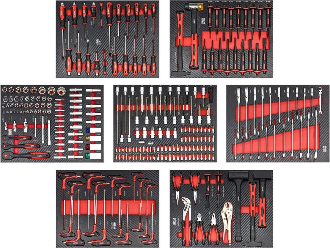 HBM Machines 274-delige XL Premium Gereedschapswagen - 274 Stuks - Zwart