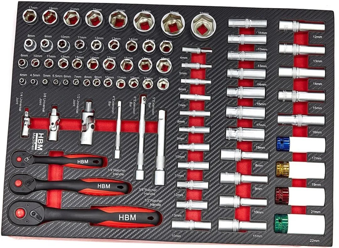 HBM Machines 274-delige XL Premium Gereedschapswagen - 274 Stuks - Zwart