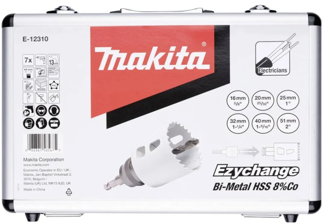 Makita EZYCHANGE-BIM Set Elektricien 7-delig - 16-51mm