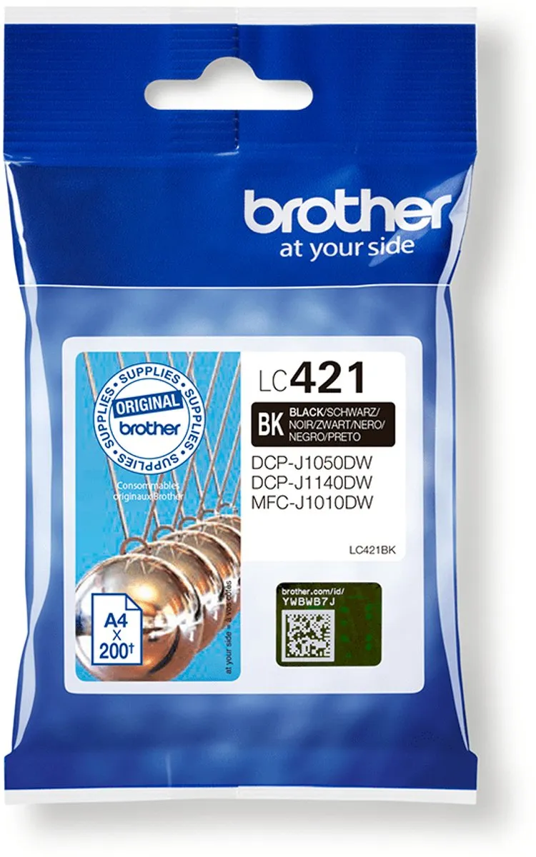 Brother LC-421BK Cartridge - Zwart
