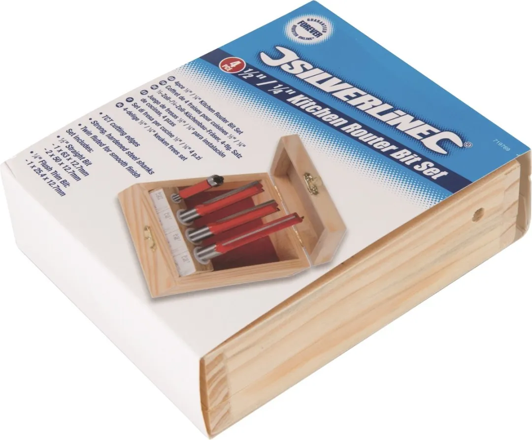 Silverline Freesbitset 4-delig - Houten opbergkist