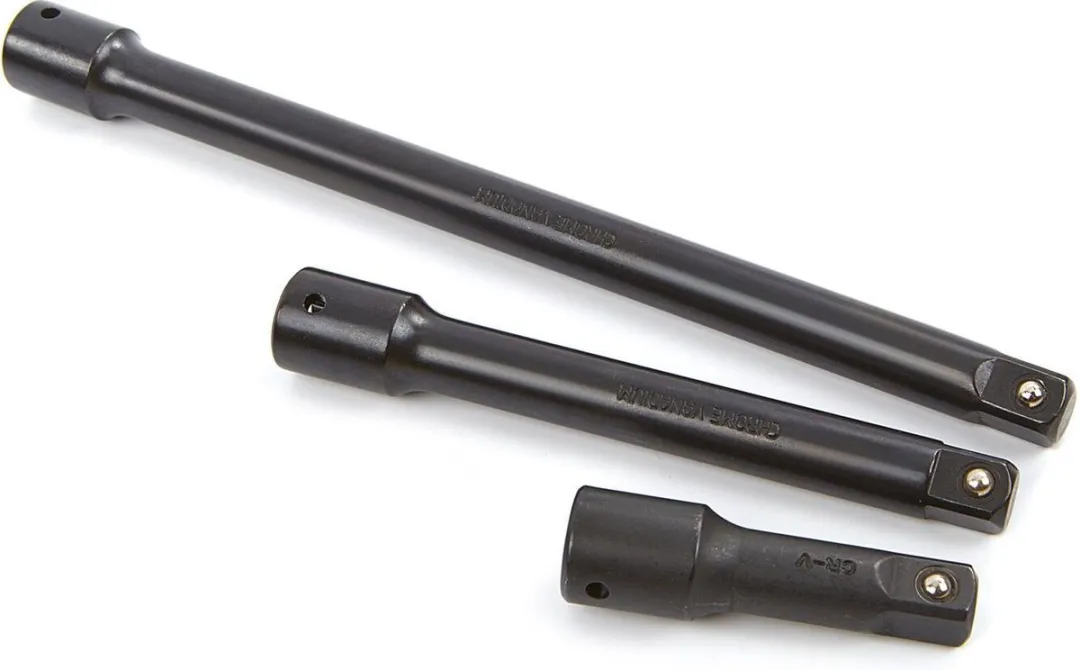 HBM 1/2" Kracht Verlengstukkenset - 3-delig - Zwart