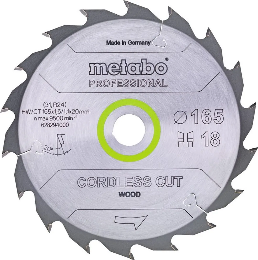 Metabo Cirkelzaagblad Cordless Cut Wood Z36 WZ 15°
