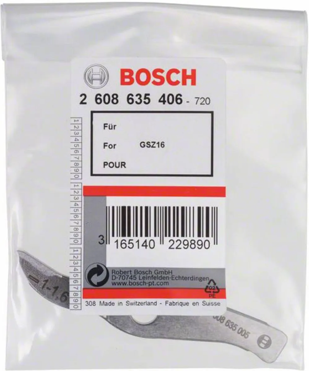 Bosch MES RECHT 1.6mm Mesjes - 6 Stuks