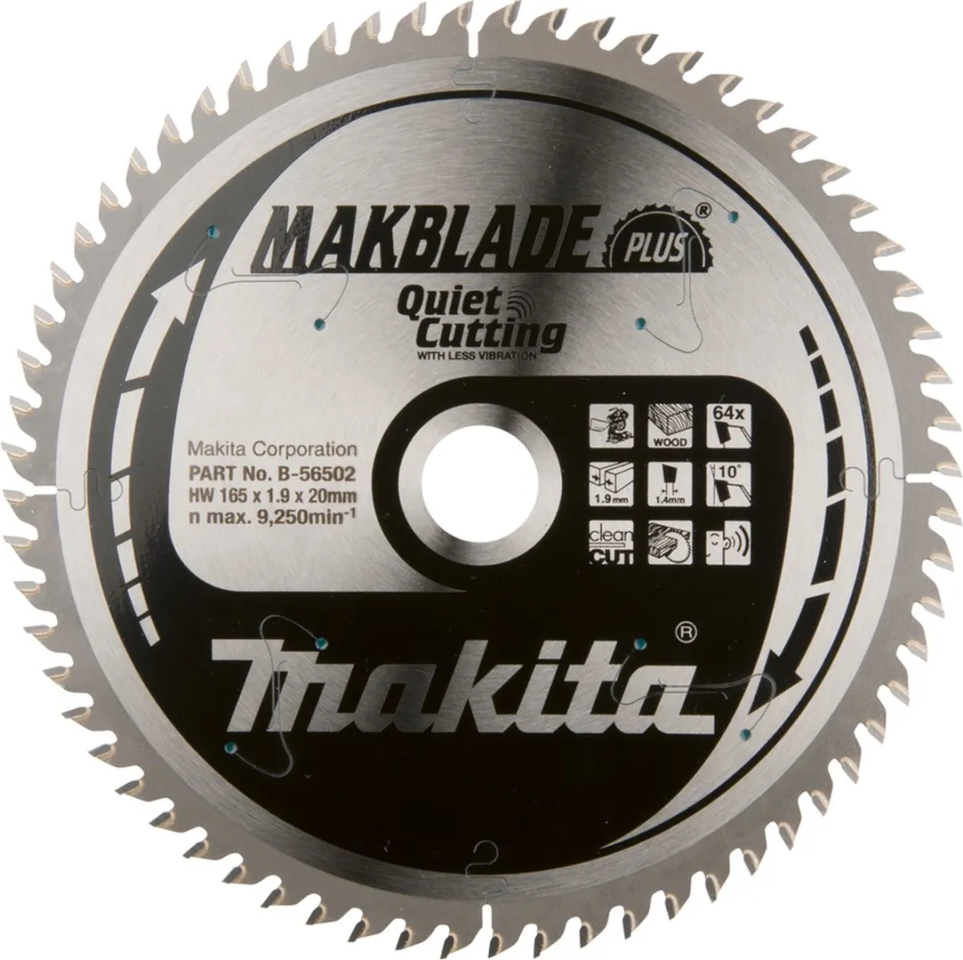Makita B-56518 Afkortzaagblad Hout - 165mm 64T