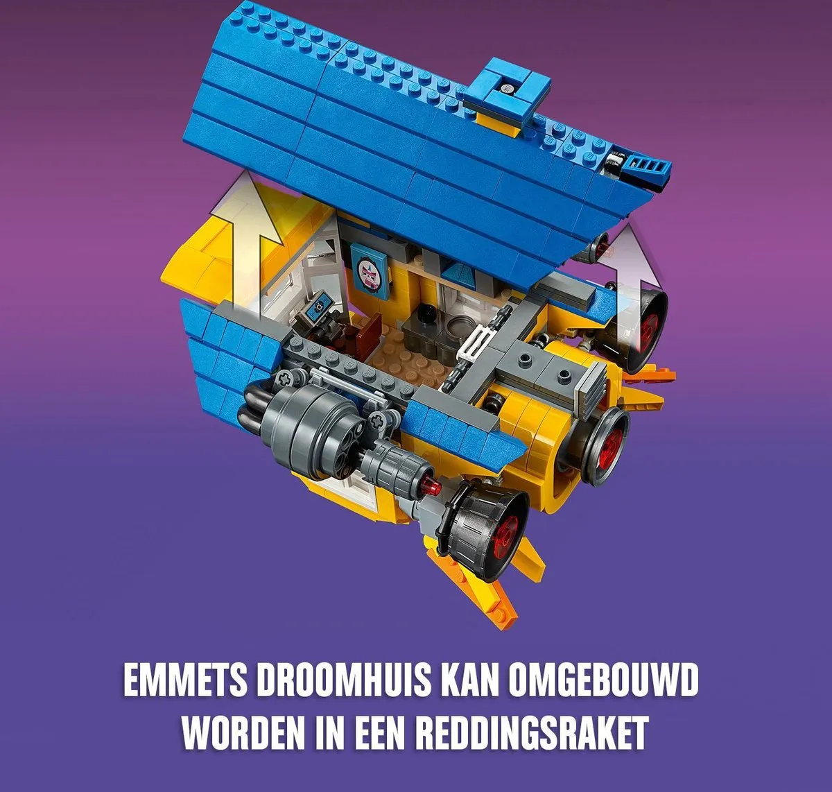 LEGO The Movie 2 Emmet Droomhuis/Reddingsraket 70831 - 706 Stukken - afbeelding 6 van 6