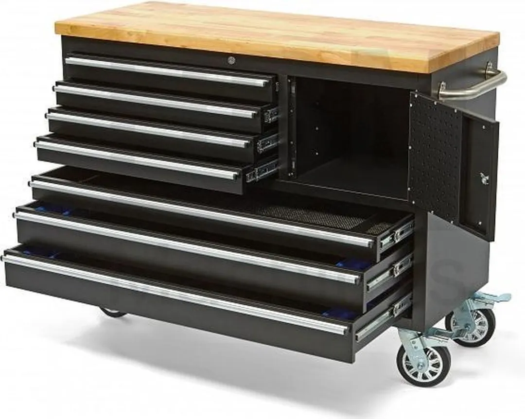 HBM Profi Gereedschapswagen 122cm - 7 Lades - Zwart - afbeelding 6 van 6
