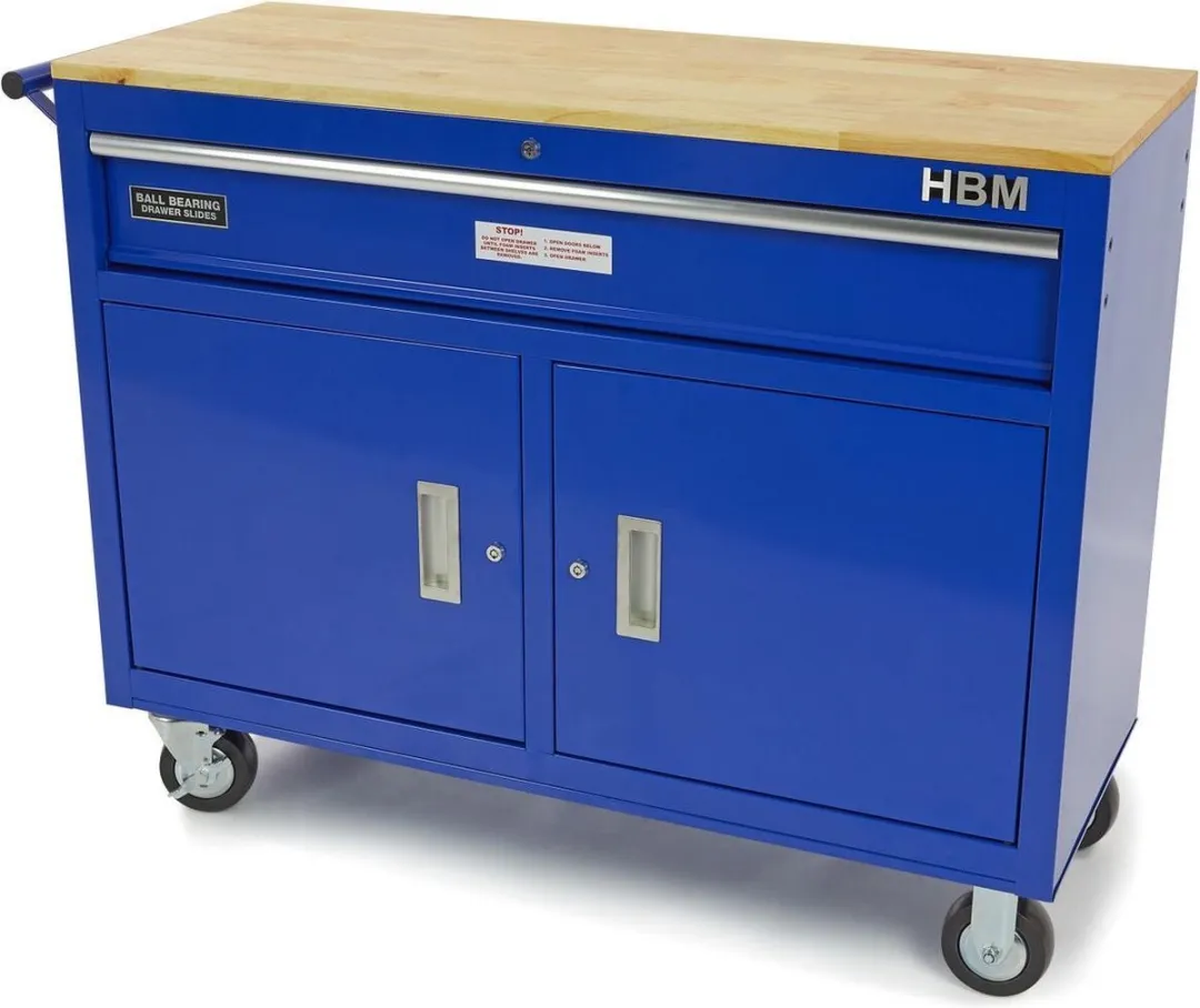 HBM Machines Verrijdbare Gereedschapswagen 117cm - Blauw