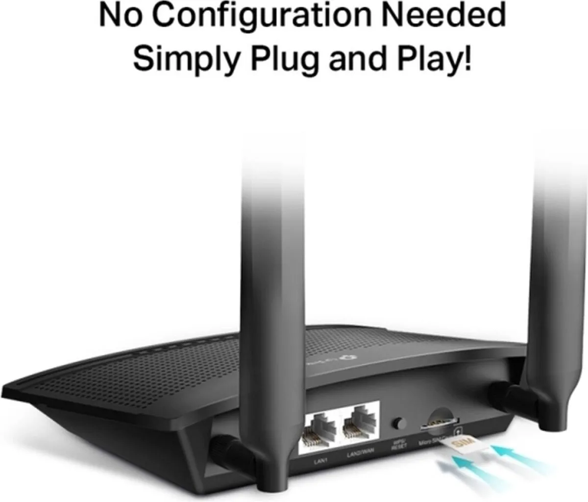 TP-Link TL-MR100 Draadloze Router 300 Mbps - Zwart