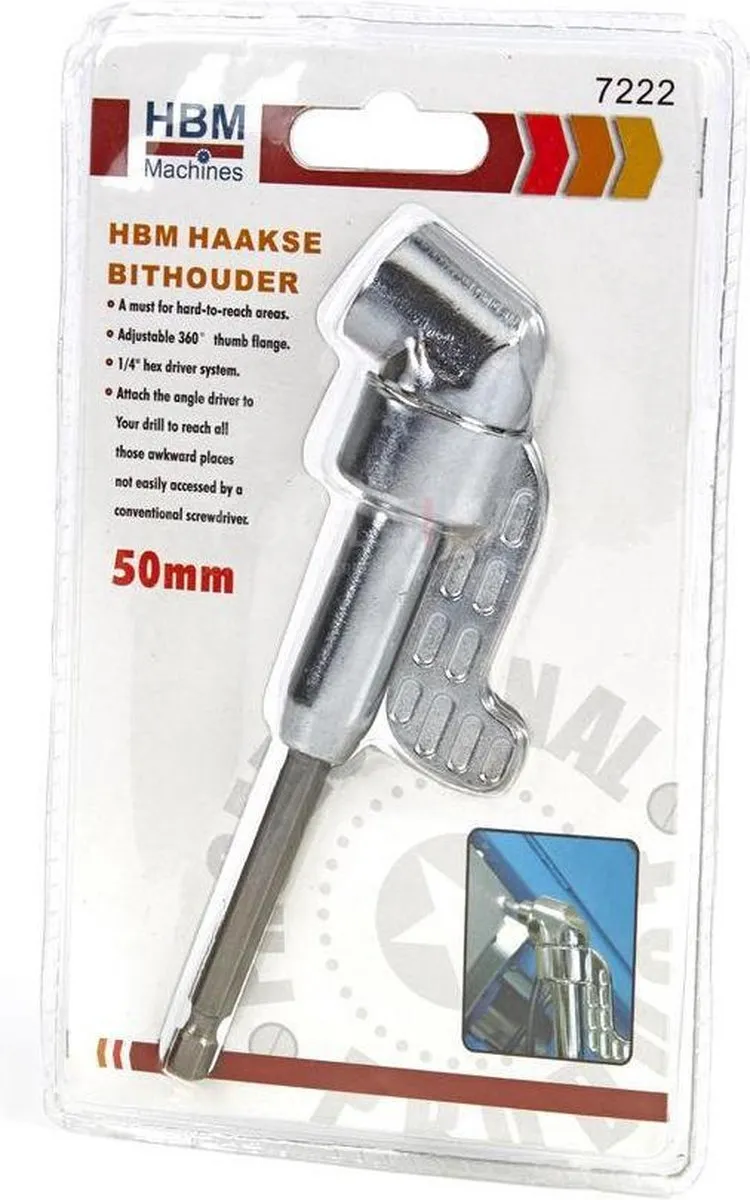 HBM Haakse Bithouder 50mm