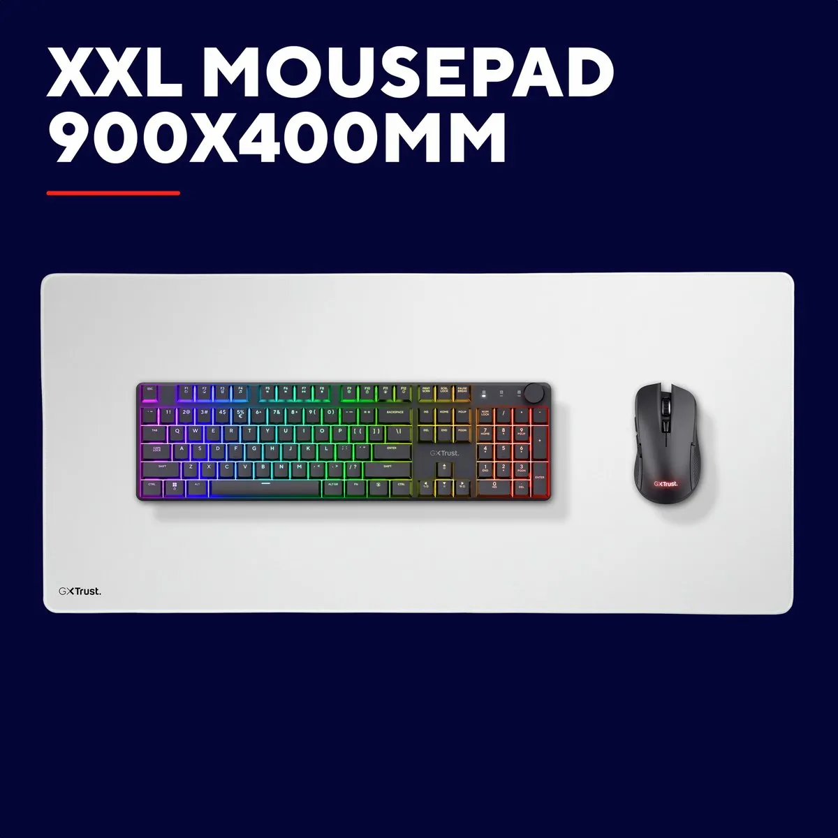 Trust GXT 759W XXL Gaming Muismat 900x400mm - Wit