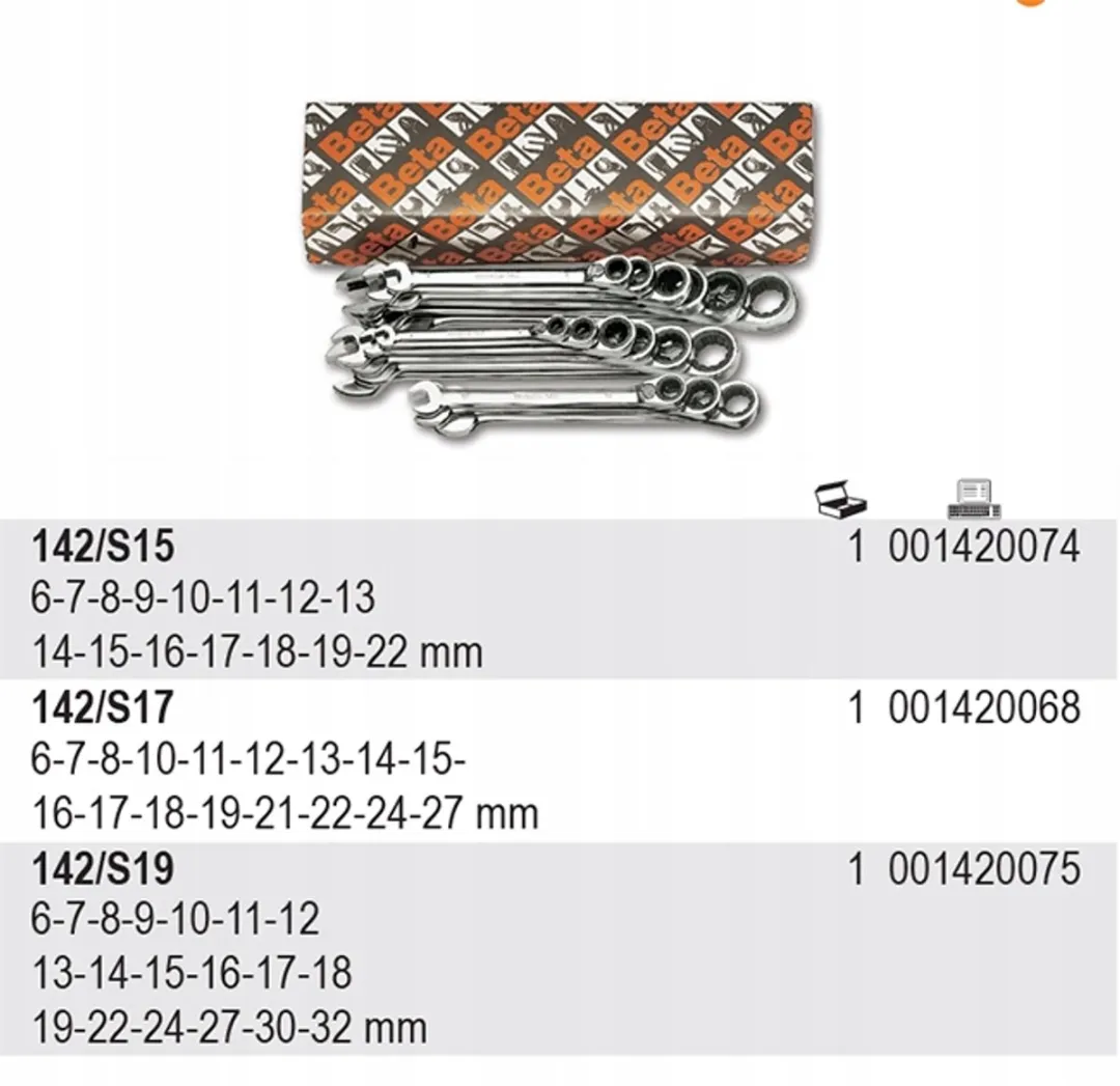 Beta Ringsleutelset 17-delig 6-27mm