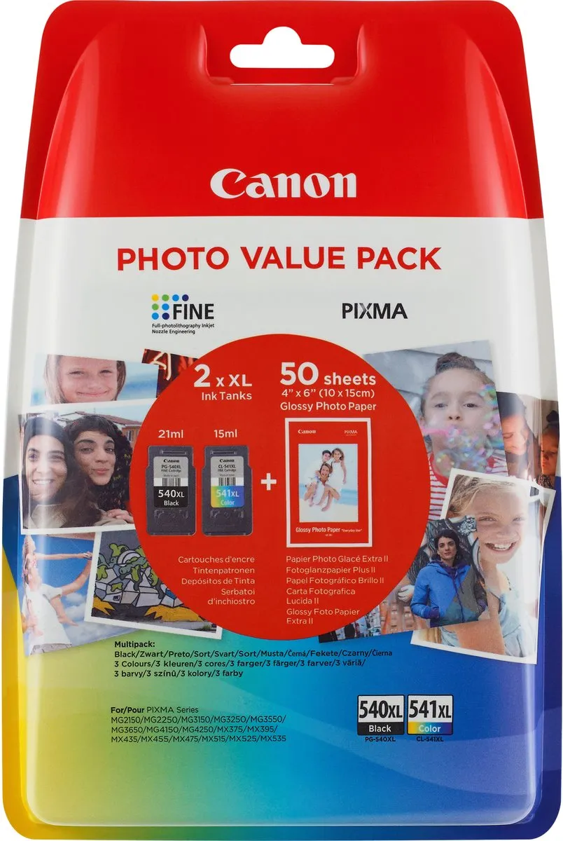 Canon PG-540L + CL-541XL Inktcartridges