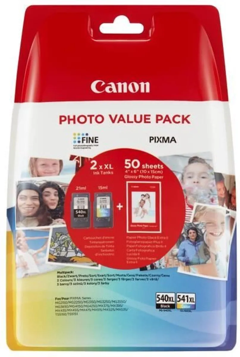 Canon PG-540L + CL-541XL Inktcartridges - 2 Stuks - 500 Pagina's