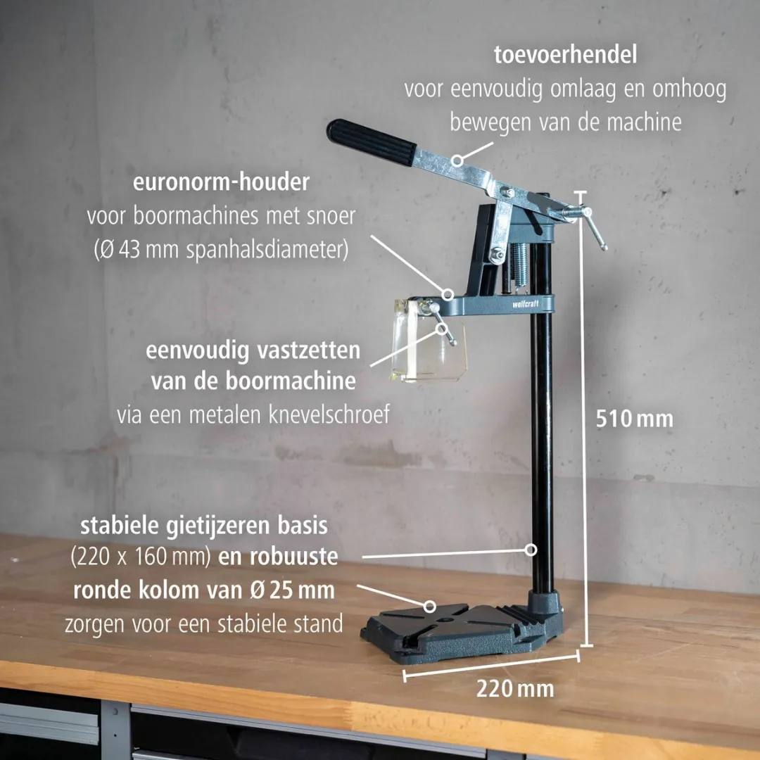 Wolfcraft Solid 5028000 Boorstandaard