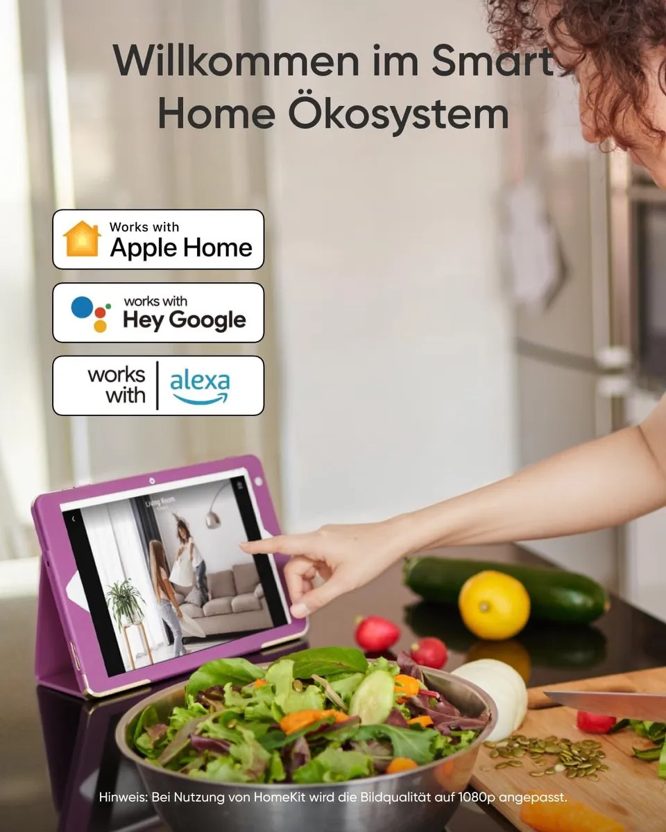 eufy Security Indoor Camera E30 - 4K - Zwart - afbeelding 3 van 6
