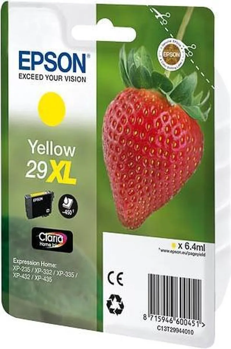 Epson 29XL Geel C13T29944010 Inktcartridge