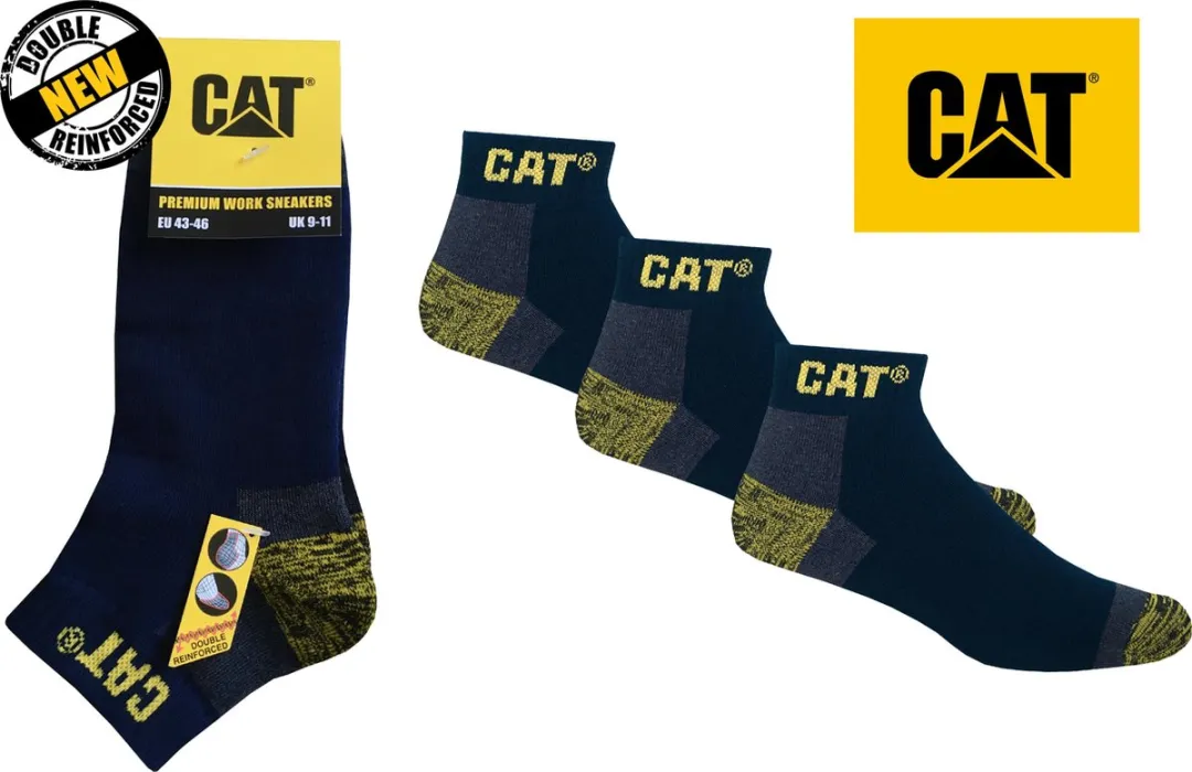Caterpillar Navy Sneaker Werksokken - 3 Paar