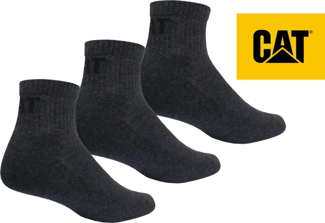 Caterpillar Quarter Werksokken - 3 Paar - Grijs