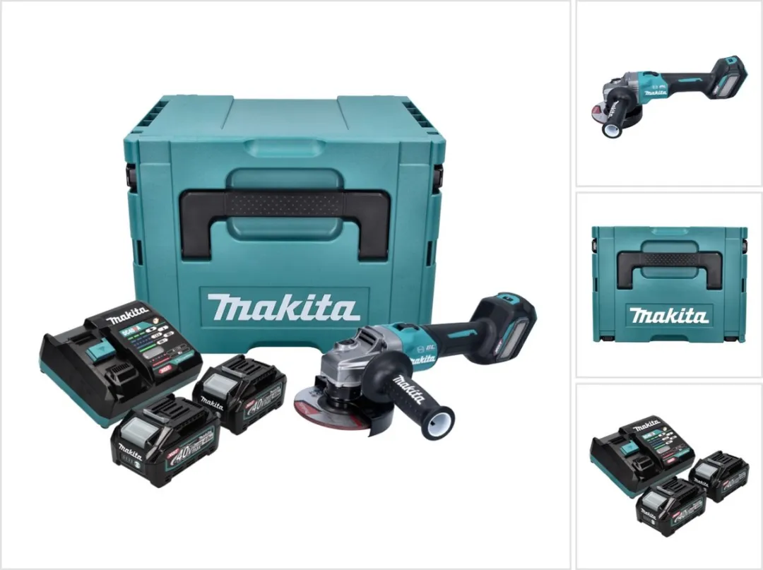 Makita GA023GM201 Accu Haakse Slijper 125mm XGT 40V Max - 2x Accu