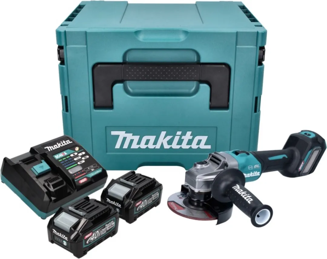 Makita GA023GM201 Accu Haakse Slijper 125mm XGT 40V Max - 2x Accu